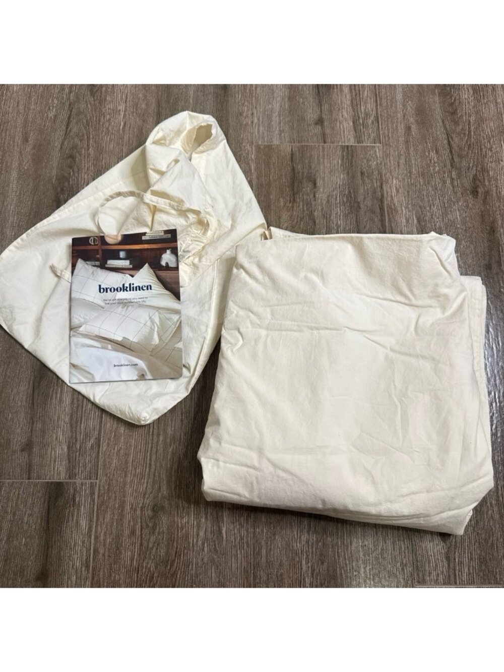 New Brooklinen Organic cotton Duvet cover full queen size in Vanilla